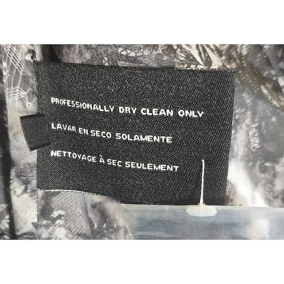 GUESS Wool Blend Winter Coat Gray Lined Toggle Buttons Removable Hood Women's L - Picture 4 of 16